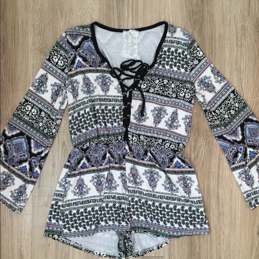 Cute patterned romper